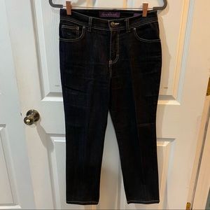 Gloria Vanderbilt dark wash petite jeans EUC